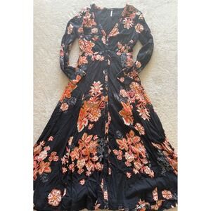 Free People Black Floral Maxi Dress